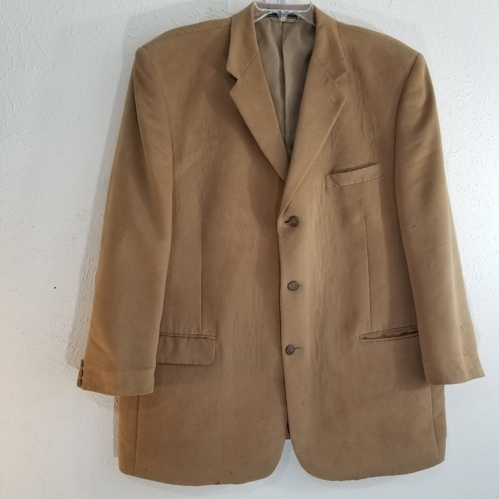 Studio Bill Blass 50L faux suede blazer